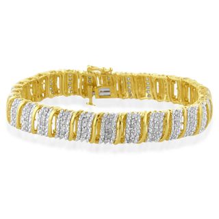 Carat Genuine Diamond s Link 18K Gold Bracelet