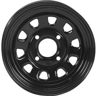 ITP Wheels Second Delta Steel Wheel 12x7 Black ATV Rim D12R511 or
