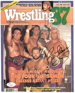 Four Horsemen Ric Flair Anderson Blanchard Signed Wrestling 87 Cover