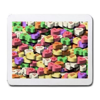 Valentines Day Colored Candy Hearts Mousepad Mouse Mat
