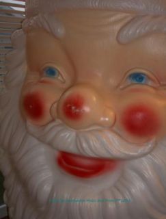  36 Lighted Smiling Santa Face Blow Mold Local Pick Up Only