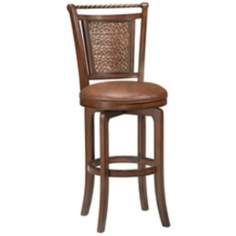 hillsdale norwood brown swivel 30 1 2 high bar stool