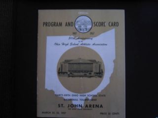 Jerry Lucas 1957 High School State Basketball Program