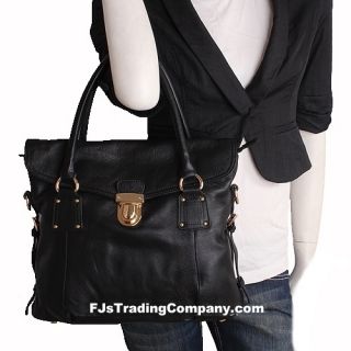 Genuine Italian Leather Black Handbags, Purse, Hobo Bag, Satchel, Tote