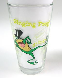 Michigan J Frog Looney Tunes Clear Pint Drinking Glass Toon Tumbler
