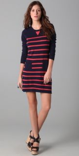 Charlotte Ronson Breton Stripe Sweater Dress