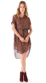 Saloni Tilda Velvet Shirtdress