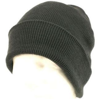  Thinsulate 3M Ribbed Knit Ski Snow Beanie Skull Cap Hat 2ply Gray