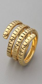 Fortune Favors the Brave Notched Spiral Ring
