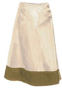 Peterman Keep Them Guessing Skirt Cream Size 18
