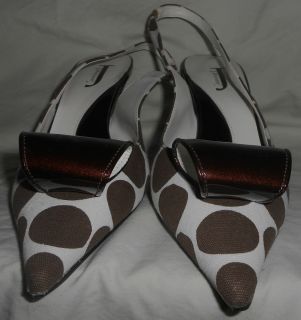 Renee Shoes Size 12 Name Quinten Brown White Polka Dot Ret $95 99