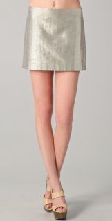 alice + olivia Myra Metallic Miniskirt