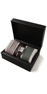 La Mer Collections Silver Watch with Interchangeable Straps