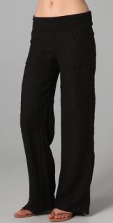 So Low Linen Fold Over Pants