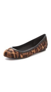 Vera Wang Hillary Leopard Haircalf Flats