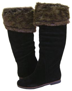 Sam Edelman Orlando Suede Fur Cuff High Boots 8 New