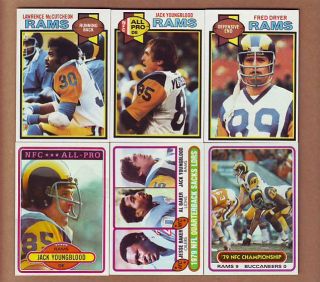  1980 Topps Los Angeles Rams Team Sets Jack Youngblood Dryer