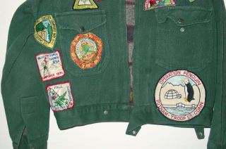 Boy Scouts Dubbleware Green Jacket Loaded with Patches