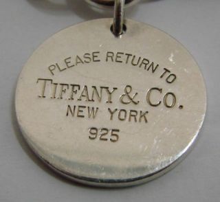 Tiffany Co Return to Tiffany Circle Tag Sterling Silver Bracelet 35 2G