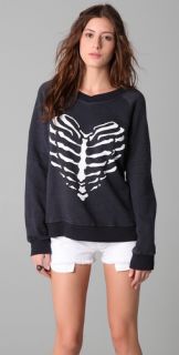 Wildfox Original Gidget Skeleton Heart Sweatshirt