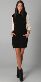 3.1 Phillip Lim Shawl Neck Sweater Dress with Zipper Side Vents