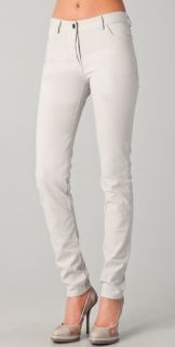 T by Alexander Wang Skinny Jeans with Leather Yoke