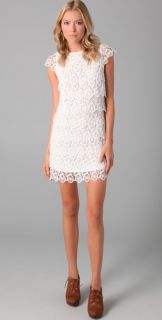 See by Chloe Short Sleeve Lace Tiered Dress