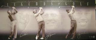 Arnold Palmer Jack Nicklaus Tiger Woods Auto UDA Legends of Golf