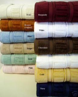 New Luxury 6pc Bath Towel Set 100 Egyptian Cotton