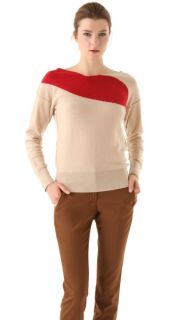 Sonia Rykiel Oatmeal Cashmere Sweater with Red Lips
