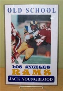 Jack Youngblood Old School Los Angeles Rams Poster