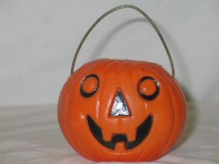 Vintage Tico Rosbro Era Plastic Halloween Jack O Lantern Candy