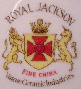 Royal Jackson China Fleur de Blanc pttrn Dinner Plate