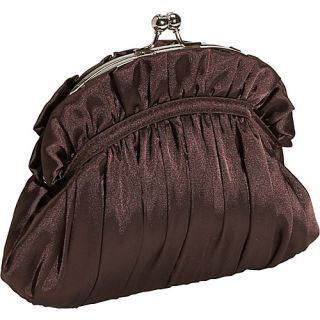 Furmani Silk Satin Clutch Bag Chocolate Brown