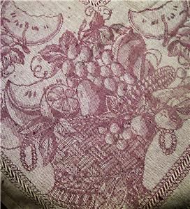 Jacquard Damask Tablecloth Linen Blend Hemstich Purple Grey Reversible