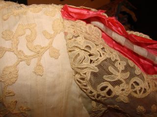 Jacques Doucet French Couture Edwardian Titanic Era Lace Dress