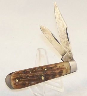 Vintage Cattaraugus Bone Bovine Jack Knife 21899 C