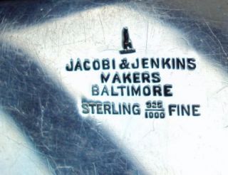Antique Jacobi & Jenkins Sterling Silver Vanity Cufflink Ring Fine