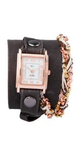 La Mer Collections Turkish Crystal Chain Wrap Watch