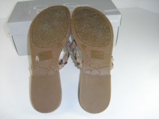 Jessica Simpson Jacqui Womens 8 M Flip Flops Sandals Thongs Beige