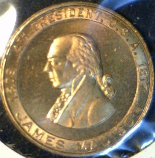 James Madison US MINT VER #2 Commemorative Bronze Medal   Token   Coin