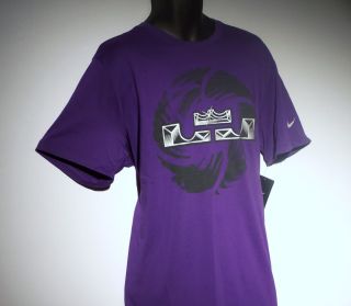 New Nike Dri Fit Lebron King James Crown Mens T Shirt XL Basketball