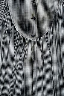  Couture Black White Plaid Pleated Silk Tunic Shirt by Galanos