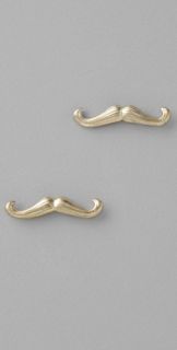 Giles & Brother Tiny Moustache Stud Earrings