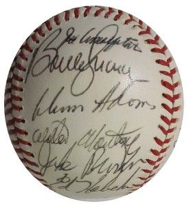 1975 Giants Team 20 Signed Baseball JSA X00520 Super Bold Signatures