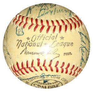 1957 St Louis Cardinals Team 27 Signed NL Baseball Stan Musial Ken