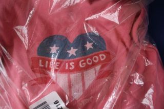  Good Womens Patriotic Heart Short Sleeve Tee Pink XS $26 List