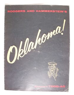 Vintage OKLAHOMA (TODD AO) Theater Program Original Theater Guild