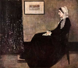 1939 Tipped in Print James Whistler Mother Portrait Tonalism Bonnet