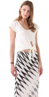 Rachel Pally Tie Front Cropped Top